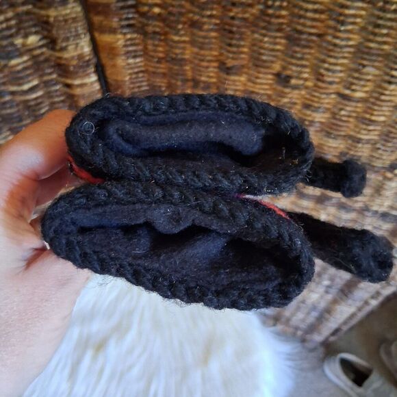 Yak n Yeti 100% Wool Fingerless Gloves Striped Fair Isle Hand Knitted Fair Trade - Picture 4 of 4